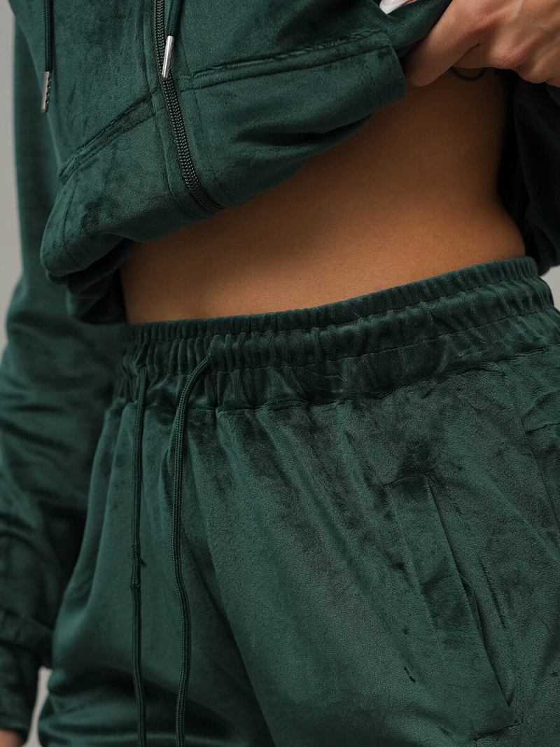 Compleu dama din catifea verde închis OZONEE JS/8C1176/9Z