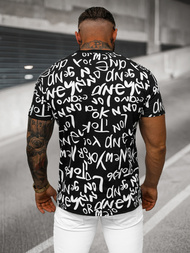 Tricou bărbați negru OZONEE O/T1268/3