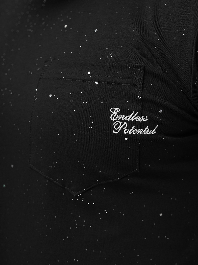 Tricou bărbați negru OZONEE O/QQ1387