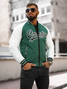 Jachetă de primăvară bărbați verde OZONEE JS/84M3011/238Z