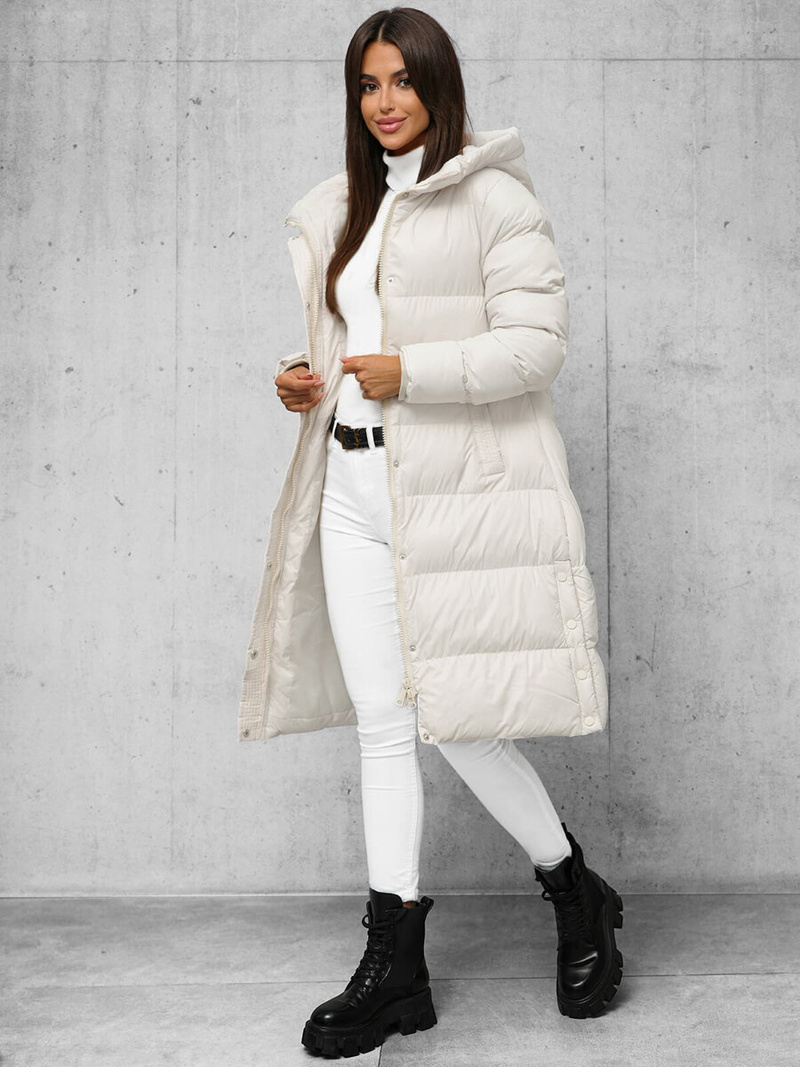 Geacă de femei écru OZONEE JS/5M3253/281