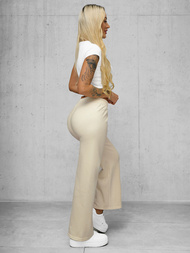 Pantaloni de dama écru OZONEE JS/92K526/155