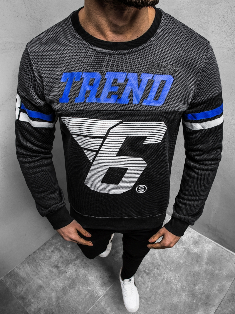 Hanorac bărbați neagră OZONEE JS/DD752Z