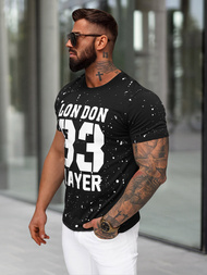 Tricou bărbați negri OZONEE JS/8B1388/3