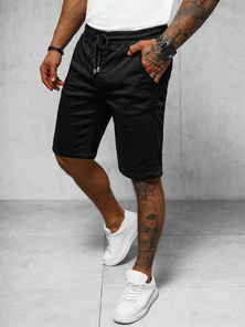 Pantaloni scurti chino bărbați negri OZONEE NB/MP0266N