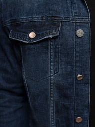 Jachetă de blugi bărbați sherpa albastru marin OZONEE NB/MJ517BS