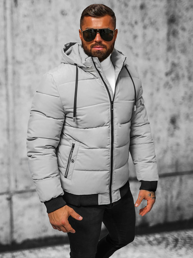 Geacă de bărbați gri OZONEE JS/31M5006