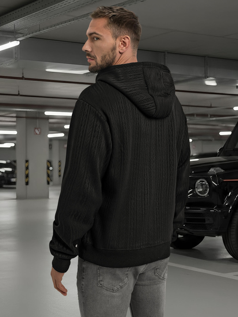 Hanorac bărbați negru OZONEE O/3C577