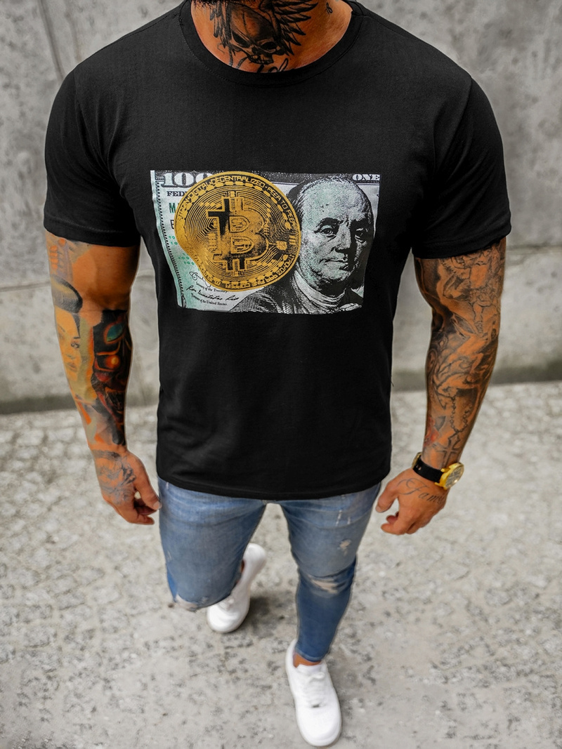 Tricou bărbați negru OZONEE O/BL2260