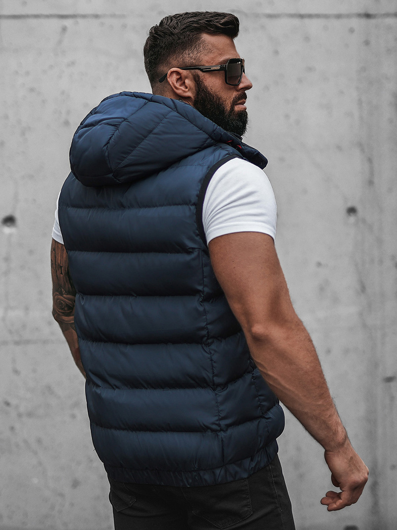 Vestă bărbați albastru marin OZONEE N/7129Z