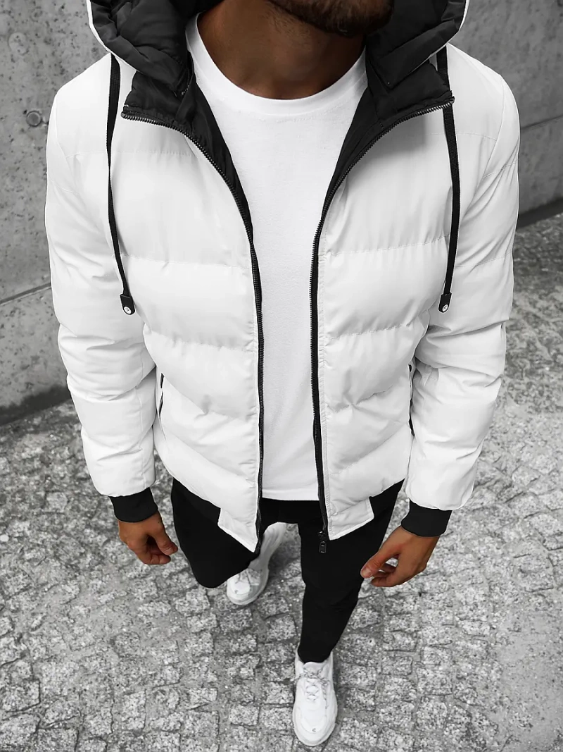 Geacă reversibilă bărbați albă OZONEE JS/M761/281