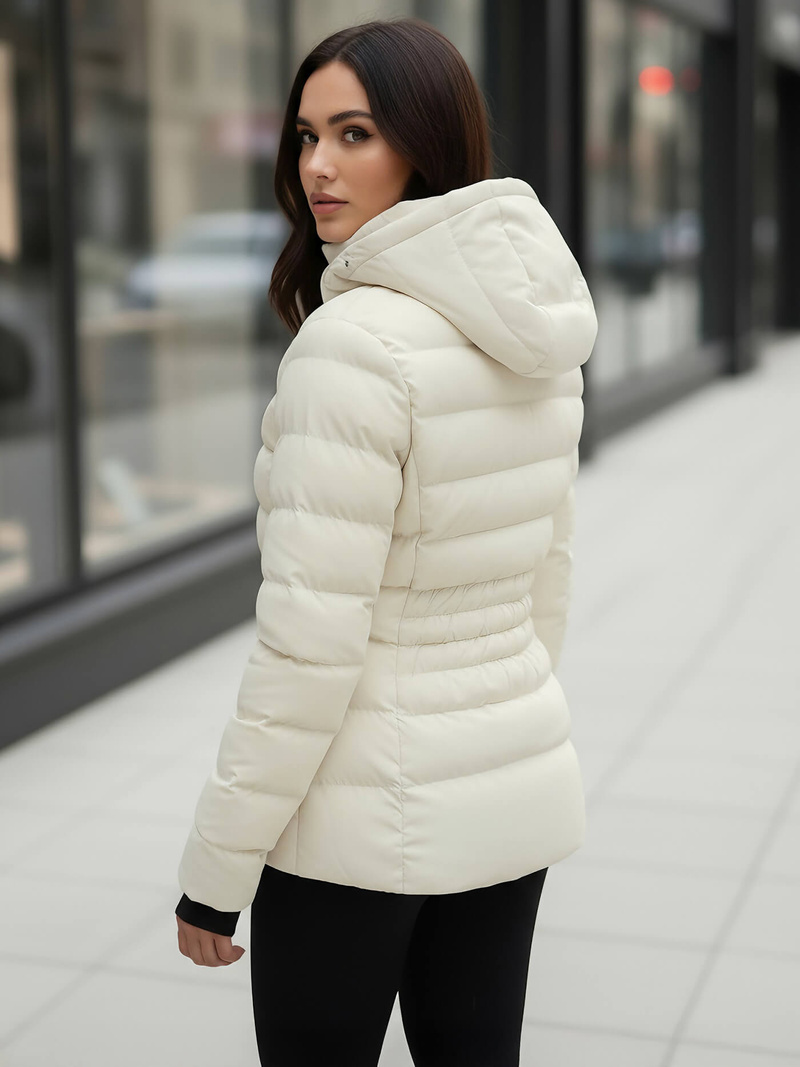 Geacă de iarnă femei écru OZONEE JS/M769/281
