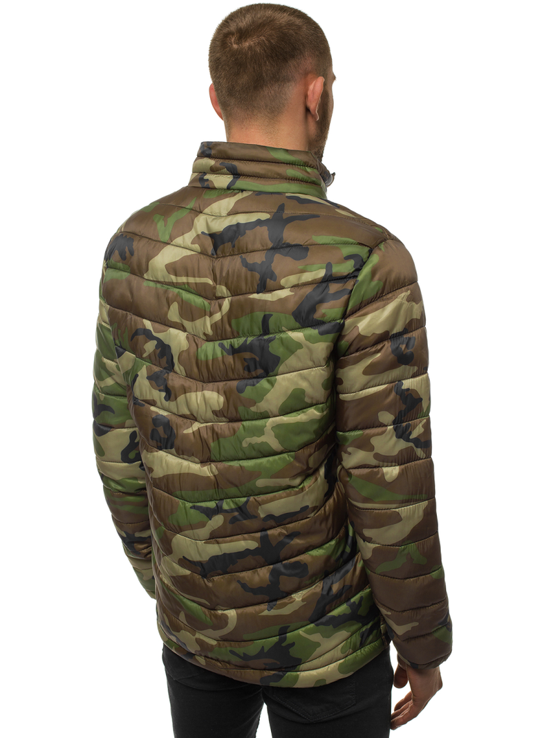 Jachetă de primăvară bărbați kaki-camuflaj OZONEE JS/SM80Z