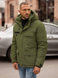 Geacă de iarnă parka bărbați kaki OZONEE JS/31M5018Z