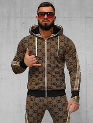 Compleu sport bărbaţi bej închis OZONEE O/FF3805AB