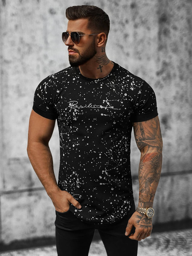 Tricou bărbați negru OZONEE O/P1113