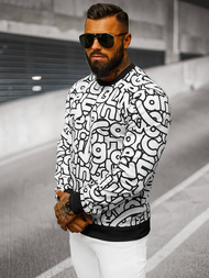 Hanorac bărbați alb OZONEE JS/8B1137/1