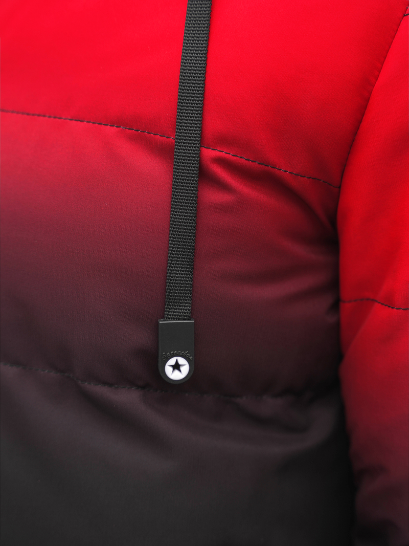 Geacă reversibilă bărbați roșu/neagră OZONEE JS/M760/270