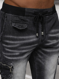 Pantaloni jogger bărbați negri OZONEE NB/MP0108N