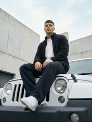 Hanorac cu fermoar bărbați negru OZONEE JS/HH016/3