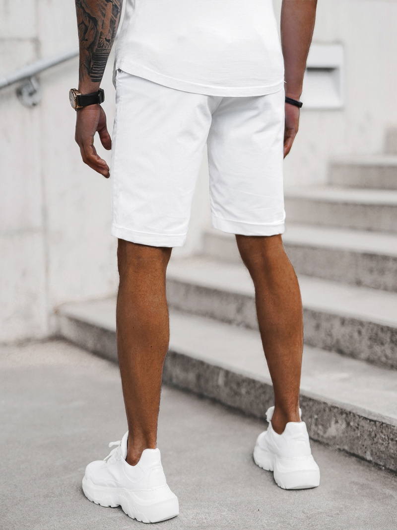 Pantaloni scurti chino bărbați albi OZONEE T/XX160085/6