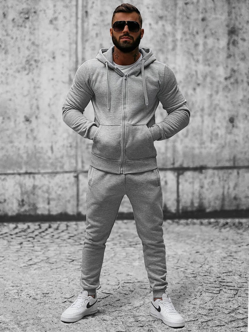 Compleu sport bărbaţi gri OZONEE JS/XW2008