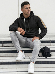 Hanorac bărbați negru OZONEE JS/8B1730/3Z