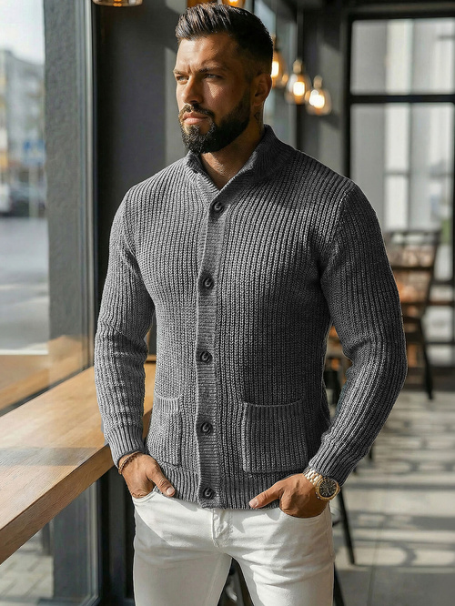 Pulover bărbați antracit OZONEE NB/MM6020/3Z