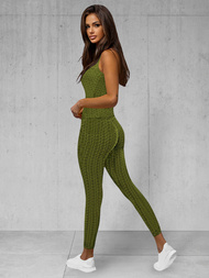 Trening din două piese pentru femei kaki OZONEE JS/YW88037/7Z