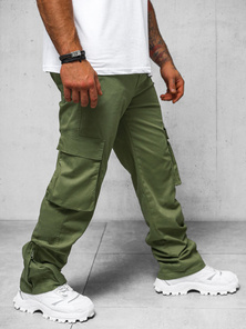 Pantaloni cargo relaxed bărbaţi kaki OZONEE O/G3016Z