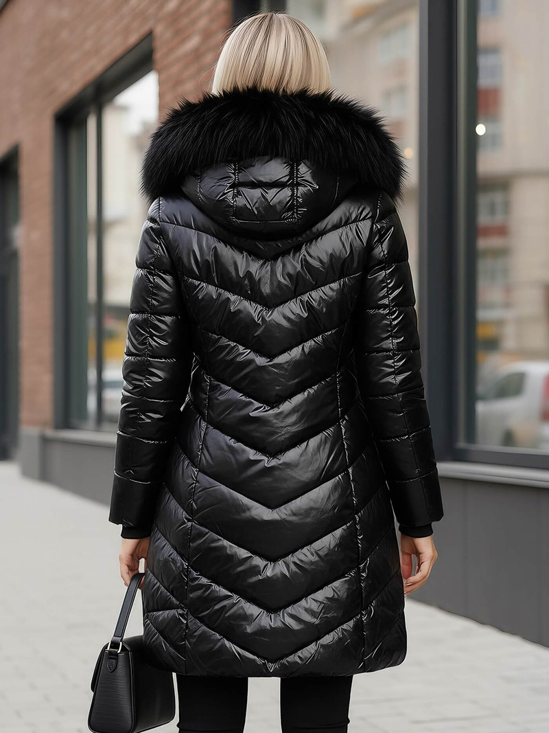 Geacă de femei neagră OZONEE JS/16M9100/392Z