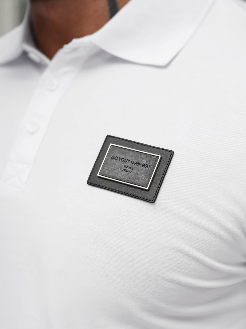 Tricou polo bărbați alb OZONEE NB/MT3124