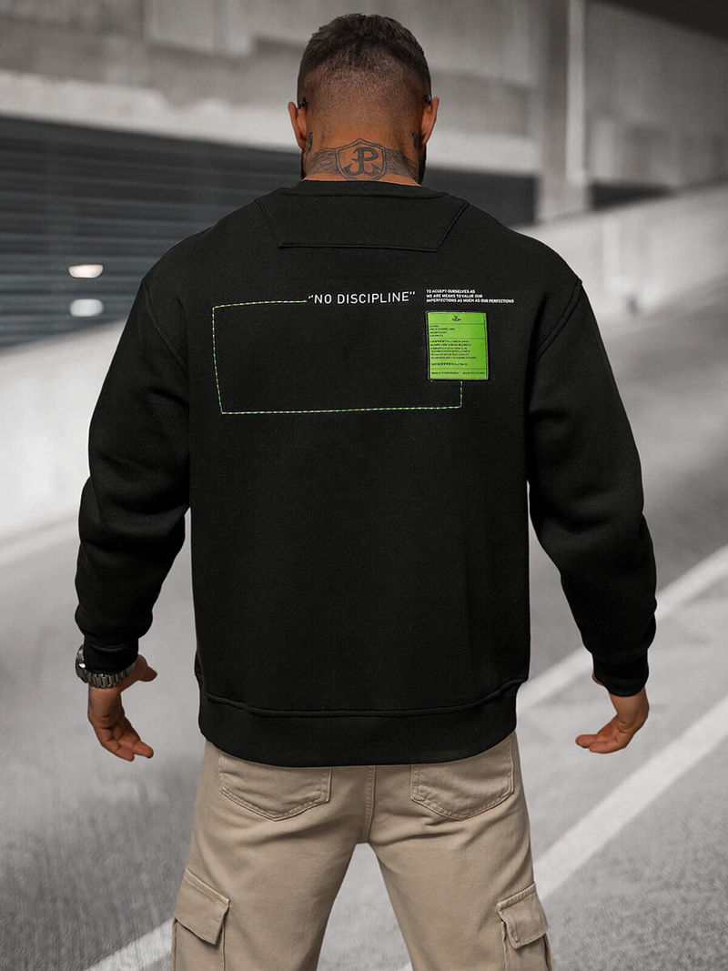 Bluză oversize neagră OZONEE O/SWE23022