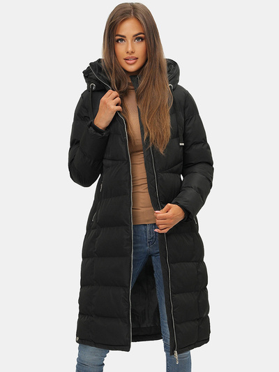 Geacă de iarnă parka femei neagra OZONEE JS/M736/392Z