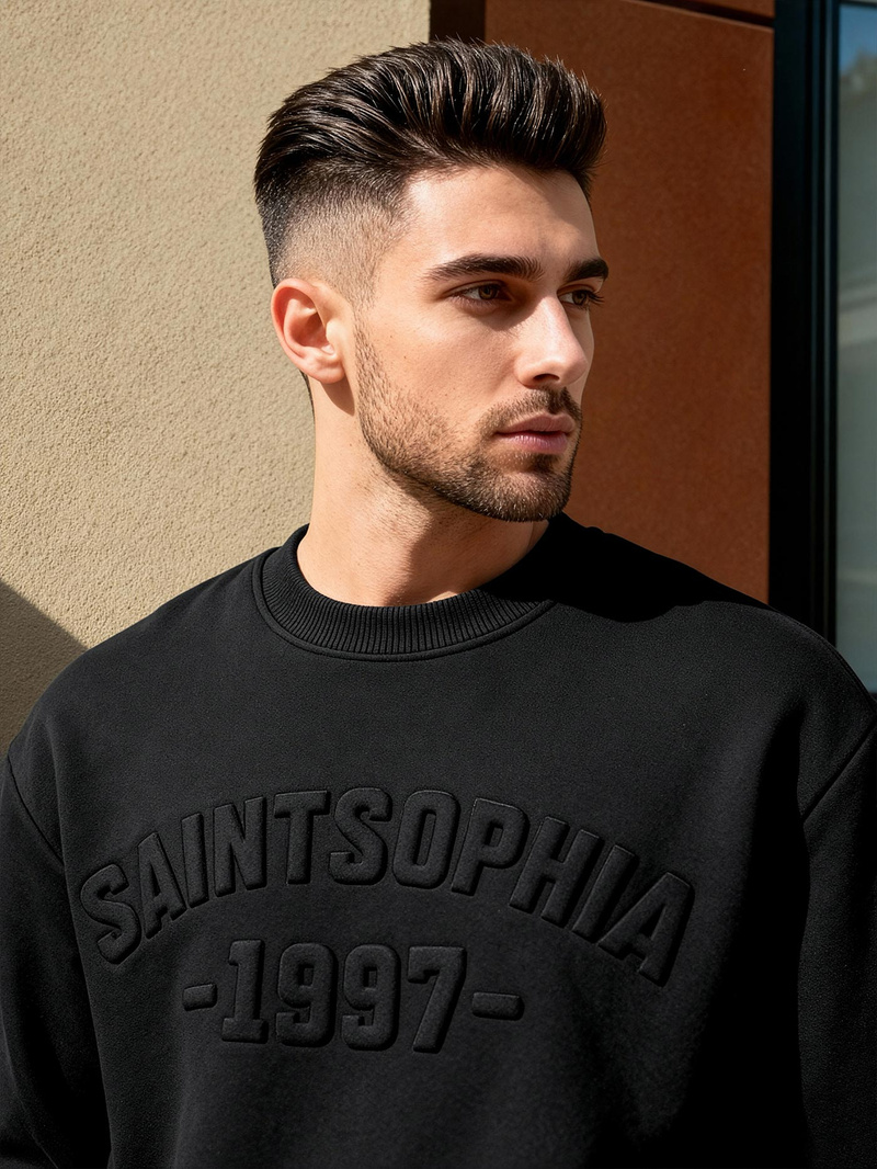 Hanorac bărbați negru OZONEE JS/8B1953/3