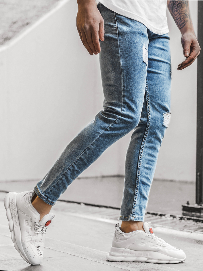 Blugi pentru bărbaţi albaștri OZONEE DP/534