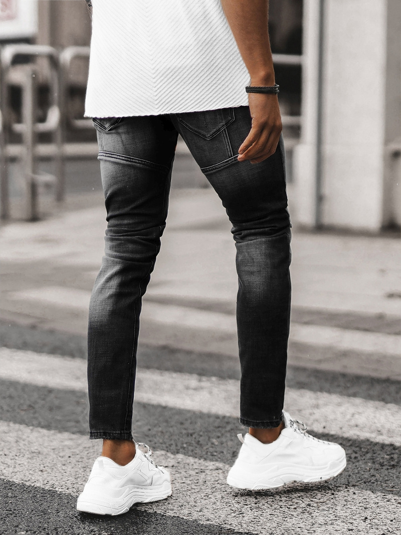 Blugi bărbaţi negri OZONEE NB/MP0047NZ