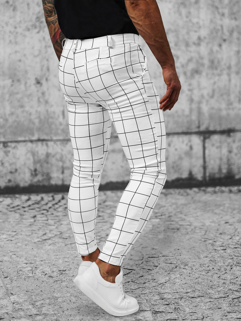 Pantaloni Chino Bărbaţi Albi OZONEE O/P4009