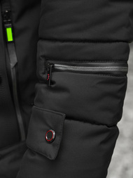 Geacă de iarnă parka bărbați neagră OZONEE JS/22M55/392