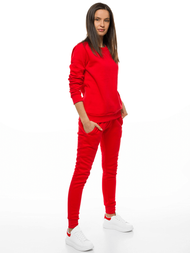 Pantaloni de training femei rosii OZONEE JS/CK01