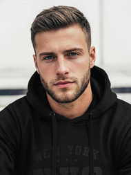 Hanorac bărbați negru OZONEE JS/8B1971/3