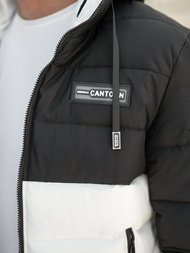 Geacă de iarnă bărbați neagră-albă OZONEE JS/31M5083/281