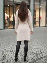 Palton de dama bej OZONEE JS/53M5200/155Z