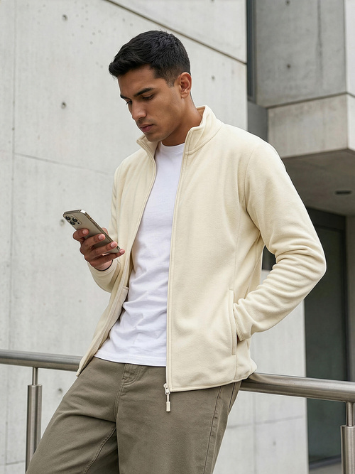 Bluză bărbați écru OZONEE JS/HH016/1