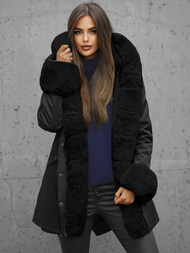 Geacă de iarnă damă neagră OZONEE JS/16M9062/392