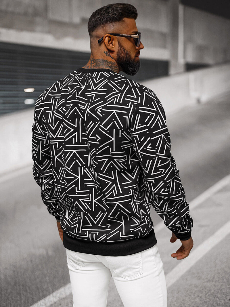 Bluză bărbați neagră OZONEE JS/8B1219/3