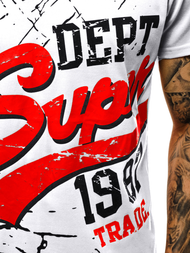 Tricou bărbați alb OZONEE JS/KS1942Z