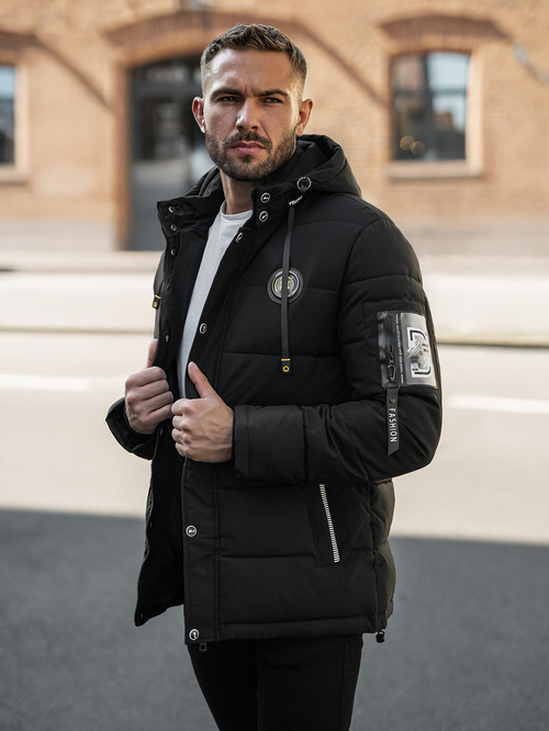 Geacă bărbați neagră OZONEE JS/57M7503/392Z