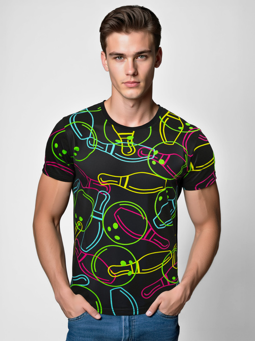 Tricou bărbați negru OZONEE O/T1272/3Z