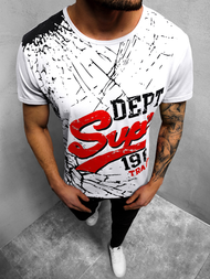 Tricou bărbați alb OZONEE JS/KS1942Z